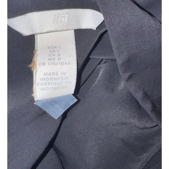 H&M Womens Black Long Sleeve Blouse Size L - Picture 2 of 4